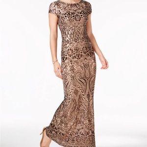 Betsy & Adam Sequined Gown
